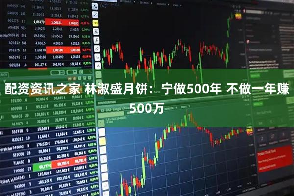 配资资讯之家 林淑盛月饼：宁做500年 不做一年赚500万
